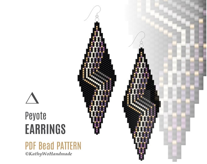 Bead Earrings Pattern - PDF Pattern Bead Earrings - Seed Bead Earrings ...