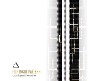Elegantes Armband Muster, 3er Set, Miyuki Delica Design, Perlenschmuck Muster