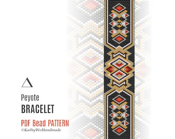 Peyote Bracelet Pattern, Beaded Bracelet, Bead Pattern, Beading, Bracelet Pattern, Miyuki Delica PDF