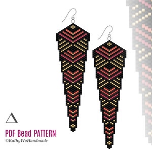 Earrings Pattern, Peyote Pattern, Beaded Earring Pattern, Beading Pattern, Earring Seed Beads, Miyuki Pattern, Jewelry Pattern