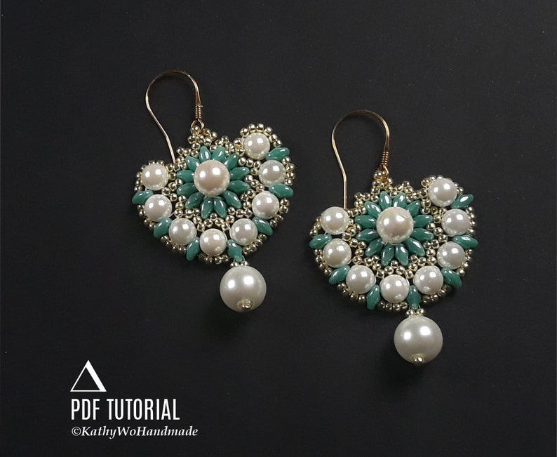 Beaded Earrings Tutorial, Beading Tutorial, Beading Pattern, Tutorial PDF, Instant Download Tutorial, Bollywood Earrings DIY