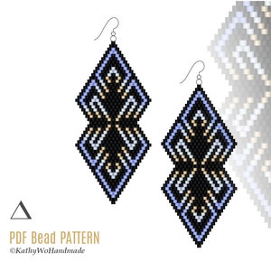 Earrings Pattern, Brick Stitch, Seed Bead Earrings, Bead Pattern, Beaded Earrings, Earrings Pattern, Brick Stitch Pattern