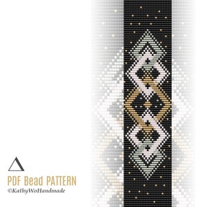 Elegant Bracelet Pattern, Loom Pattern, Miyuki Bracelet, Seed Bead Pattern, Bead Patterns, DIY Bracelet, Jewelry Pattern