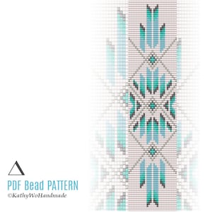 Bead Loom Pattern, Seed Bead Patterns, Bracelet DIY, Jewelry Pattern, Beaded Loom Jewelry, Miyuki Pattern, Miyuki Bracelet