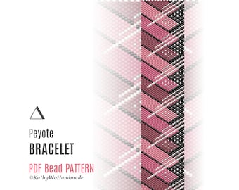Peyote Bracelet Pattern, Beaded Bracelet Pattern, Bead Pattern, Miyuki Delica Pattern, Seed Bead Bracelet Pattern, DIY Jewelry