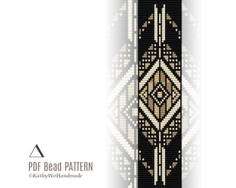 Perlen-Webstuhl Muster, elegantes Armband, Miyuki Delica Design für Liebhaber von Perlen-Rocailles
