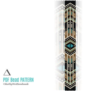 Miyuki Bracelet Pattern, Native American, Seed Bead Pattern, Bead Patterns, Jewelry Pattern, DIY Bracelet, Beaded Bracelet
