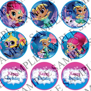 Shimmer and Shine Cupcake Toppers/party Favors INSTANT DOWNLOAD - Etsy