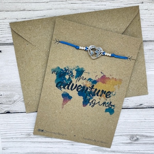 Bracelet boussole | Bracelet de voyage | Charme de voyage | Cadeaux Bestie | Bracelet personnalisé Globe en forme de coeur | J'aime voyager