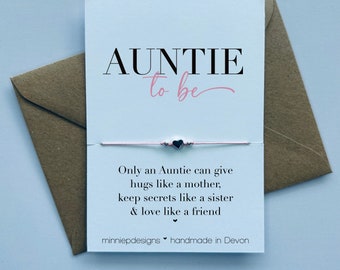 Auntie to be bracelet | Auntie to be announcement | Auntie to be gift | Gift from baby niece | Baby announcement | Gift for sister