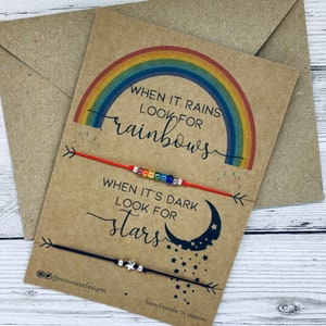 Rainbow bracelet | Star bracelet | Rainbow |Wish bracelet | Bestfriend bracelet | Positivity bracelet | Friendship quotes | Friendship gift