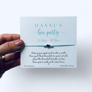 Personalised hen party bracelet | Personalised hen party favour | Hen party ideas | Hen party gift ideas | Gift for hen party | Hen party