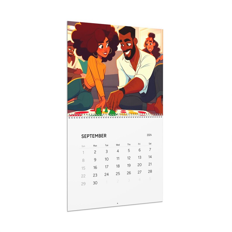 2024 Calendar Black Women, Afro Calendar, Adventures in Black Love 2024