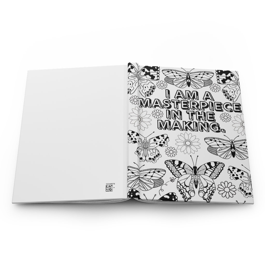 Color Your Own Journal| Masterpiece | Master Peace | Christian Gift | Black Girl |Create Your Own | Hardcover Journal | Self-Love | Book