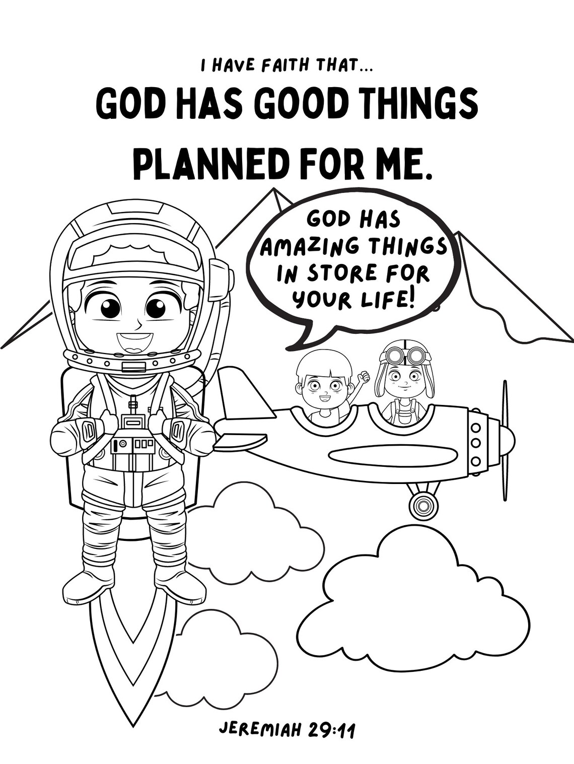 Printable Children's Coloring Book Kingdom Kids Bible Verse Kids ...