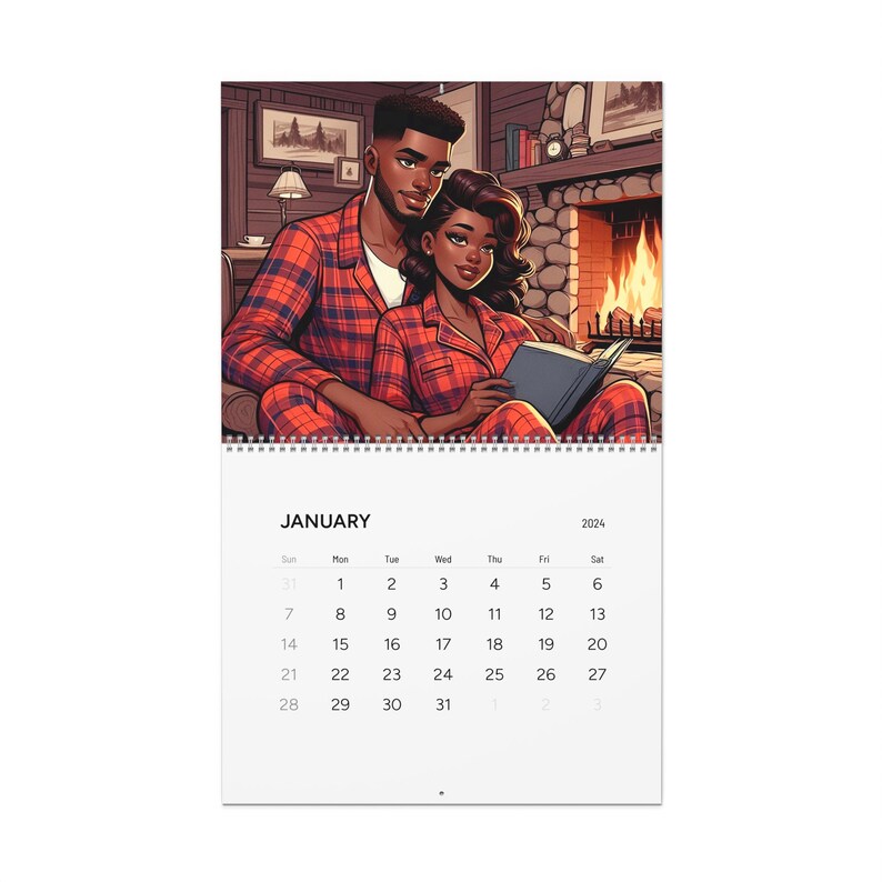 2024 Calendar Black Women, Afro Calendar, Adventures in Black Love 2024
