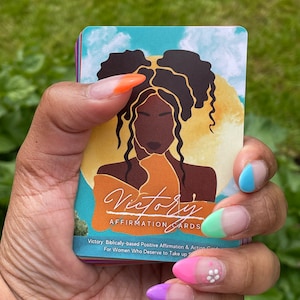 Positive Affirmation Cards| Affirmation Deck| Self Care| Self Love| Black Girl Magic| Affirmation Deck for Black Women|Therapist Resource