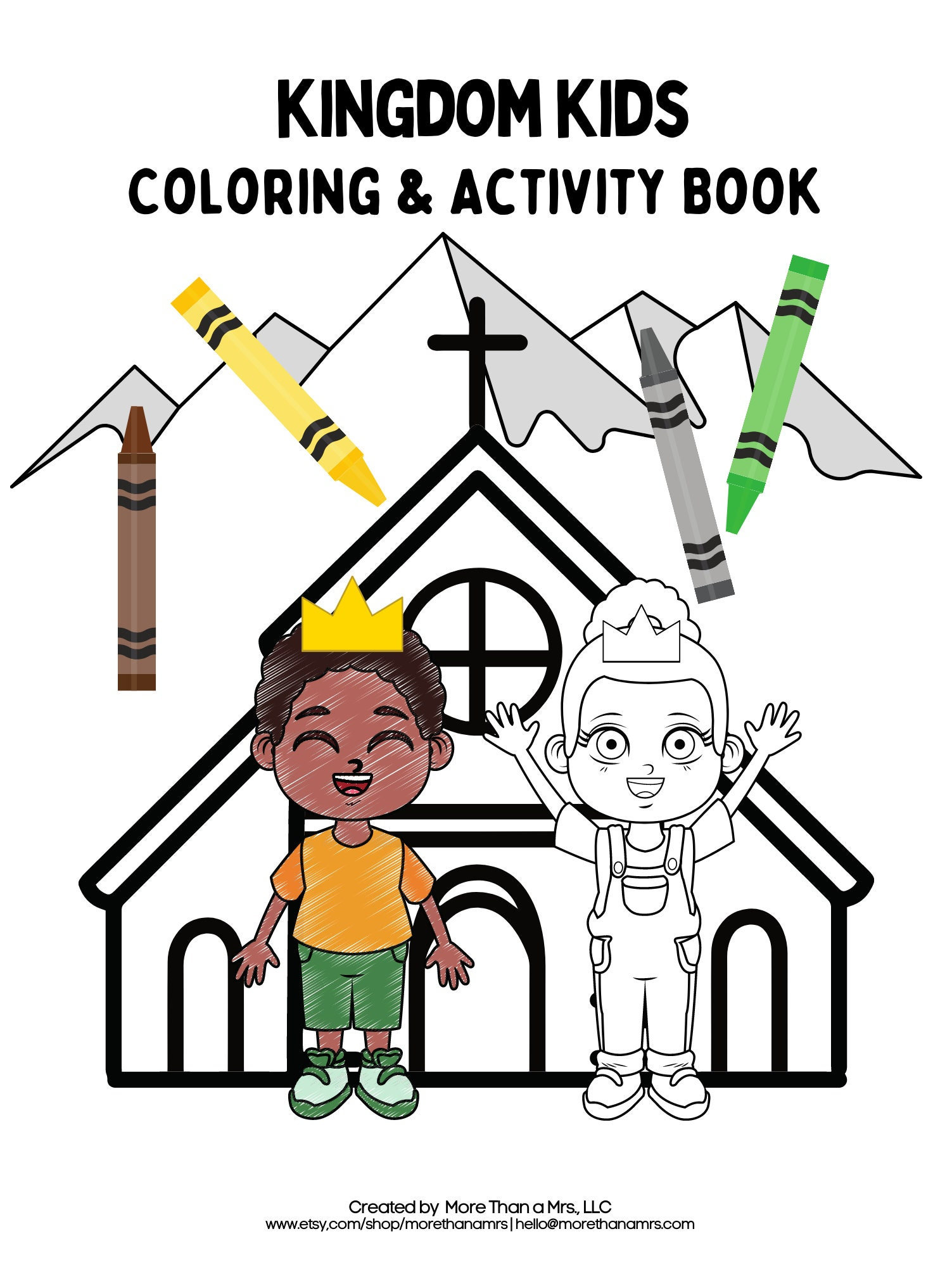 Printable Children's Coloring Book| Kingdom Kids| Bible Verse| Kids Coloring Book |Activity Book| Christian Coloring|Scriptures|Church