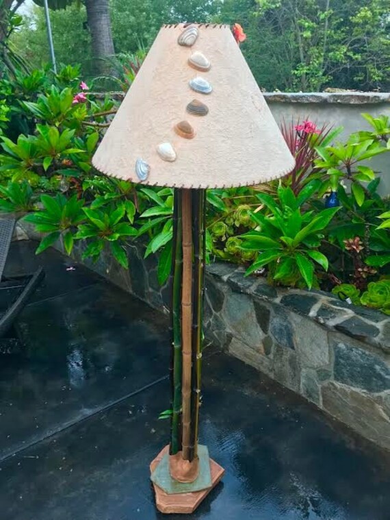 Tropical Bamboo Floor Lamp Etsy