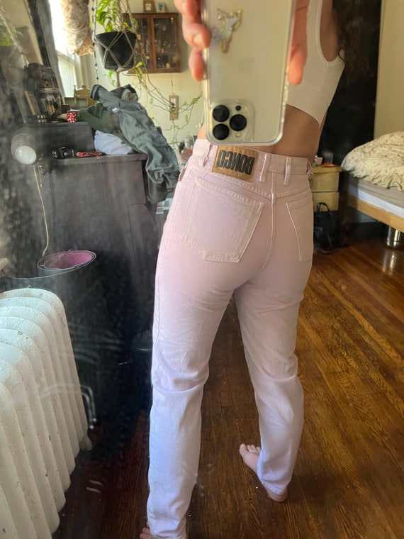 Vintage BONGO high waisted pink jeans - 100 perce… - image 7
