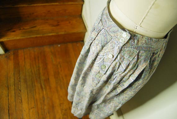 Vintage rayon paisley shirt - Distinction button … - image 2