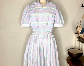 vintage pastel striped dress