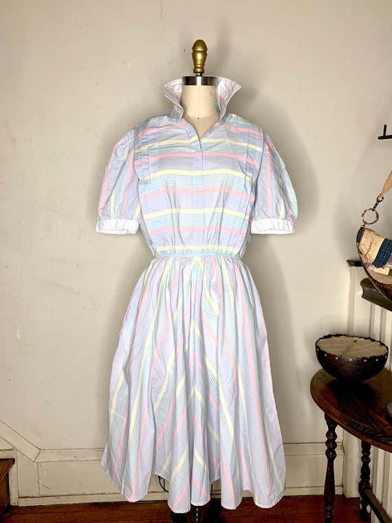 vintage pastel striped dress