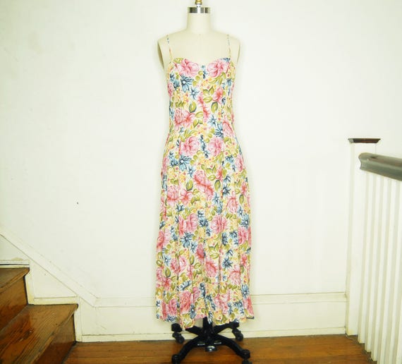 maxi rayon flower print dress - California Krush d