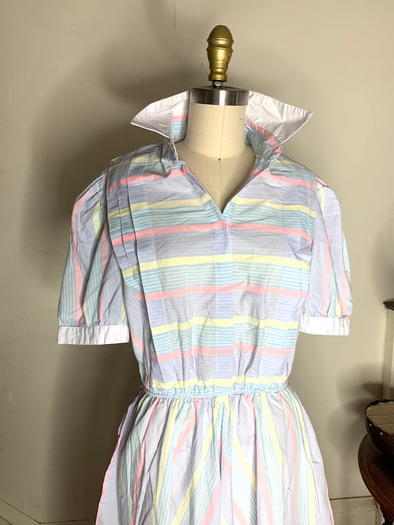 vintage pastel striped dress - image 2