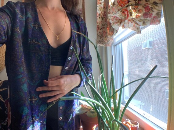 Vintage Classiques Entier button up silk shirt - … - image 1