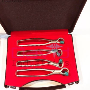 Dental Extraction Physics Forceps Standard Series Set of 4 Pcs With 50 Bumpers FREE SHIPPING