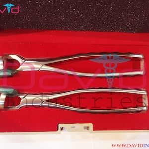 Dental Extraction Physics Forceps Molar Series Set of 2 Pcs With 50 Bumpers FREE SHIPPING