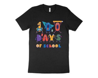 Back to school 100 days of school T-Shirt, Teacher Shirt, 100th Day of School Shirt for Teachers, Kindergarten Teacher Tee, Gift for Teacher