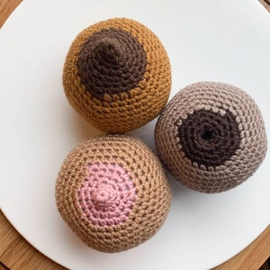 Crocheted Breast Set of Three (3)