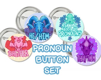 Pronoun Button Set