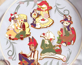 Cottagecore Hazbin Hotel Emaille Pins- PREORDER