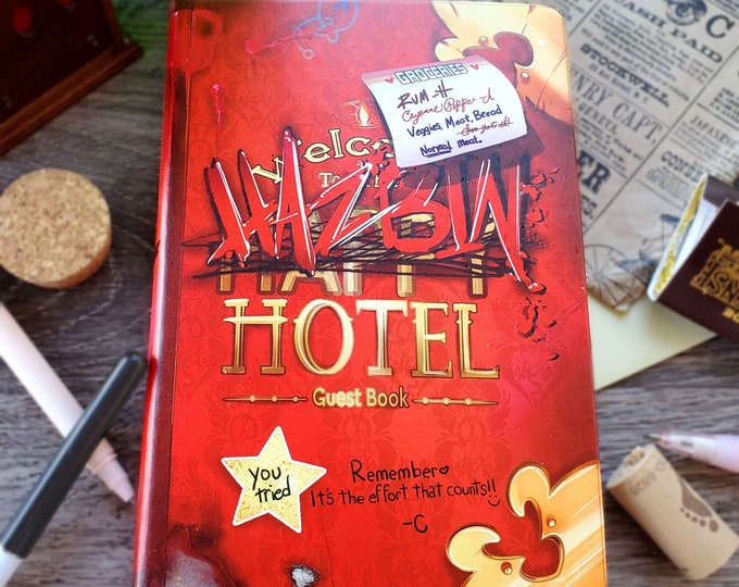 Hazbin Hotel Guest Book A5 Dotted Notebook Etsy