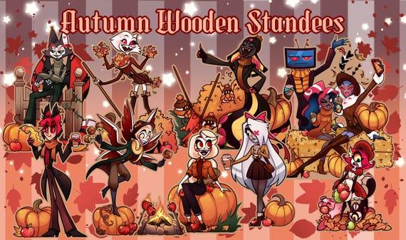 Hazbin Hotel Autumn Wood Standees