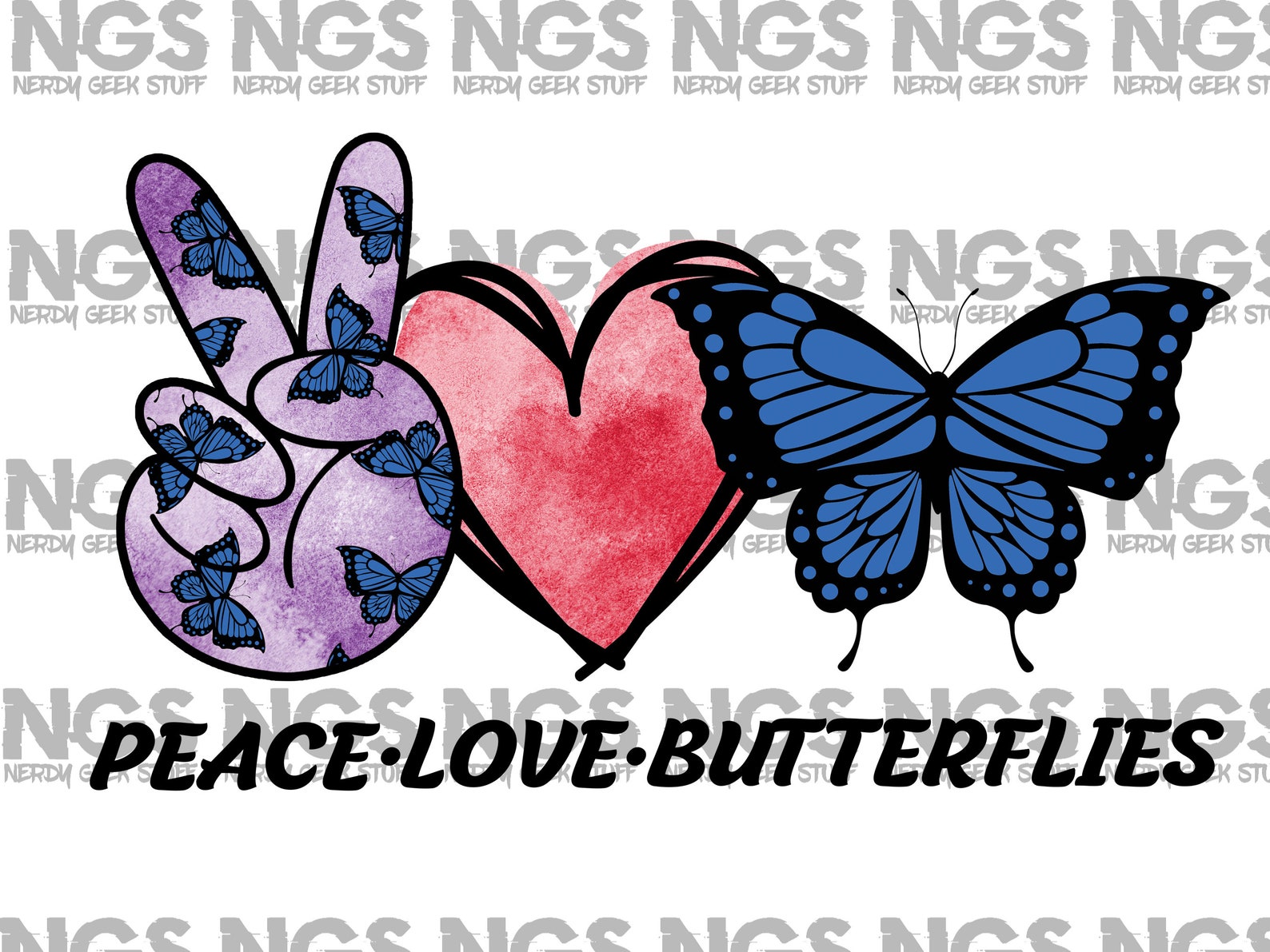 Peace Love Butterflies Heart PNG Sublimation Transfer Ready Etsy