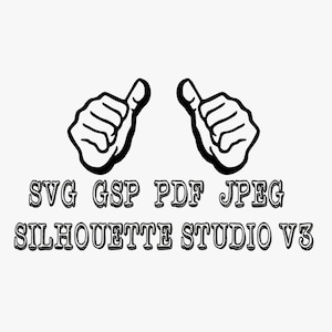 Ce Guy Thumps Vinyl Decal Svg Pdf Jpeg Gsp Silhouette Studio Pour silhouette cameo Cricut et autres coupeurs