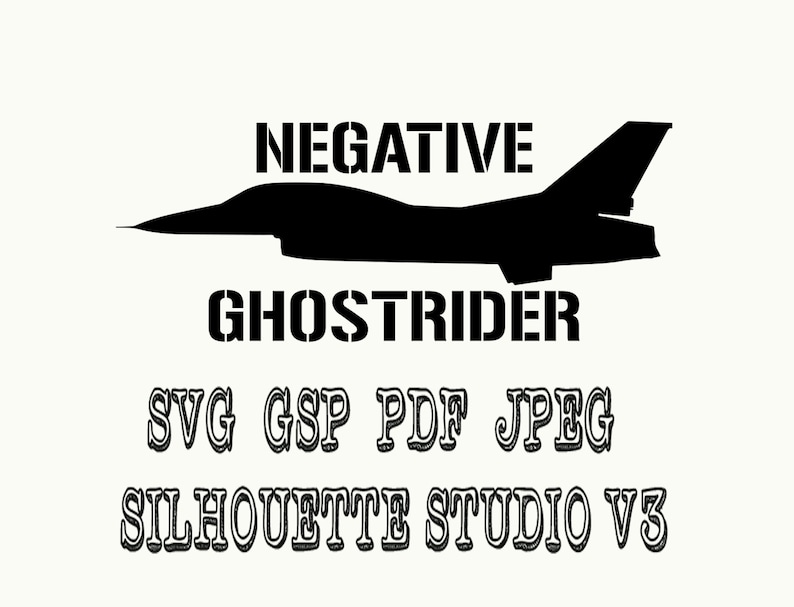 Top Gun Negative Ghost Rider Vinyl Decal Svg Pdf Jpeg Gsp Etsy
