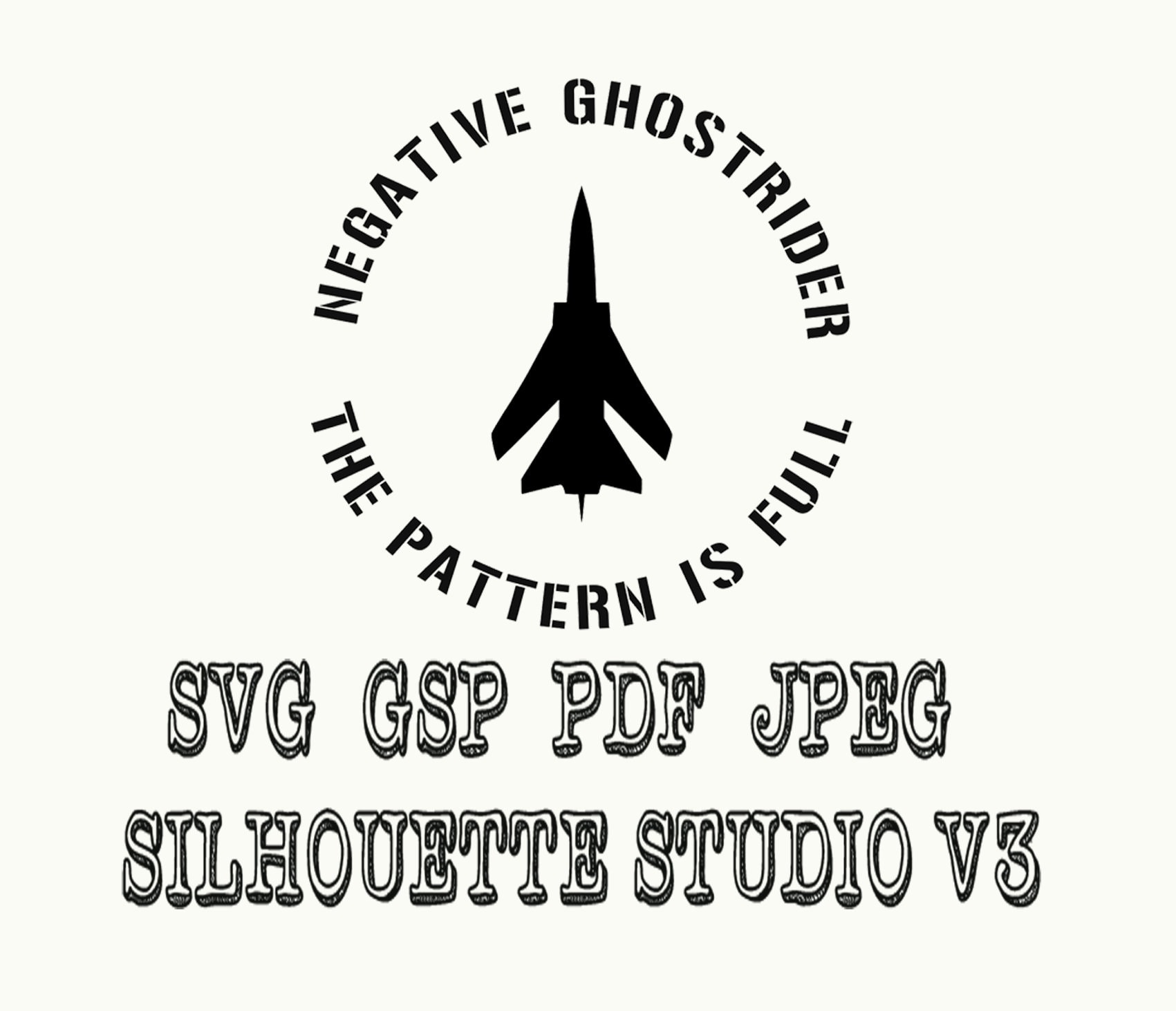 Top Gun Negative Ghostrider the Pattern is Full Vinyl Decal Etsy