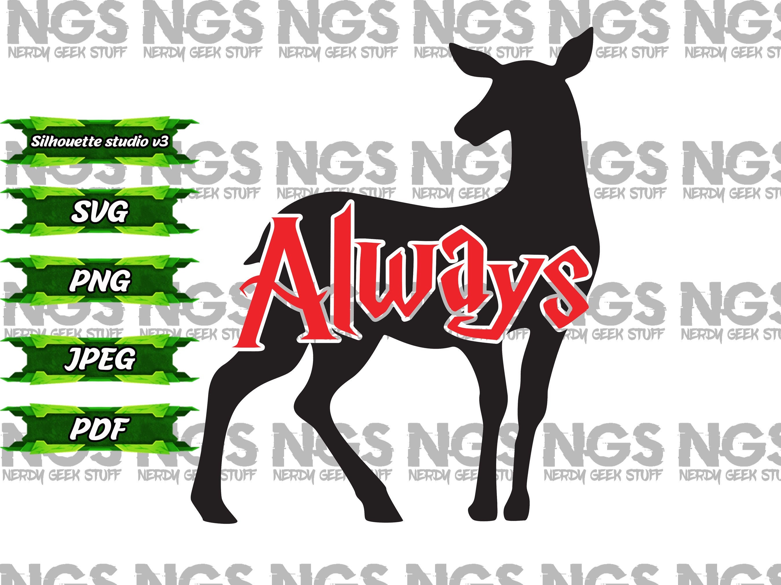 Harry Potter Always Patronus doe svg png jpeg pdf