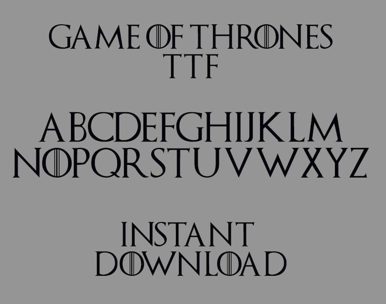 game of thrones font alphabet gold