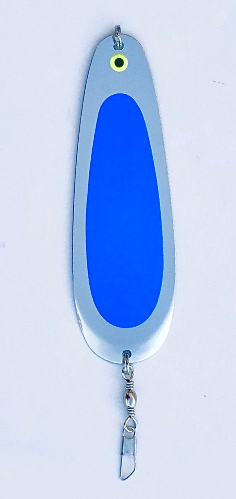 Kokanee Dodger: Uv "FLO BLUE" / Brass - MONTANA TACKLE