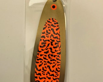 14cm Trolling Dodger: uv "ORANGE TIGER"