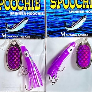 Kokanee Salmon Spinner-Hoochies (2): “PURPLE PERSUADER”