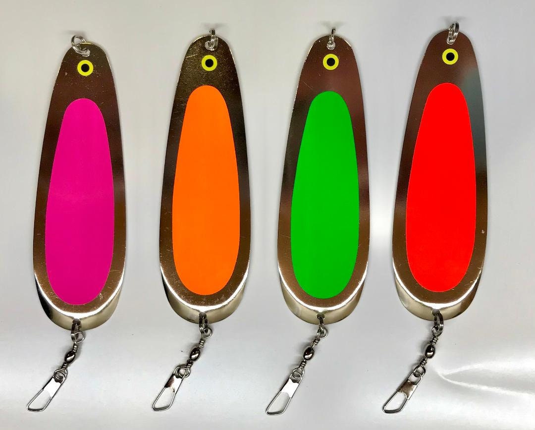 Kokanee Salmon Trolling Dodgers 4 UV FLO / Nickel Etsy