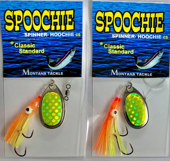 Kokanee Salmon Spinner Hoochies (2): “SUNRISE SEDUCER” by Montana Tackle