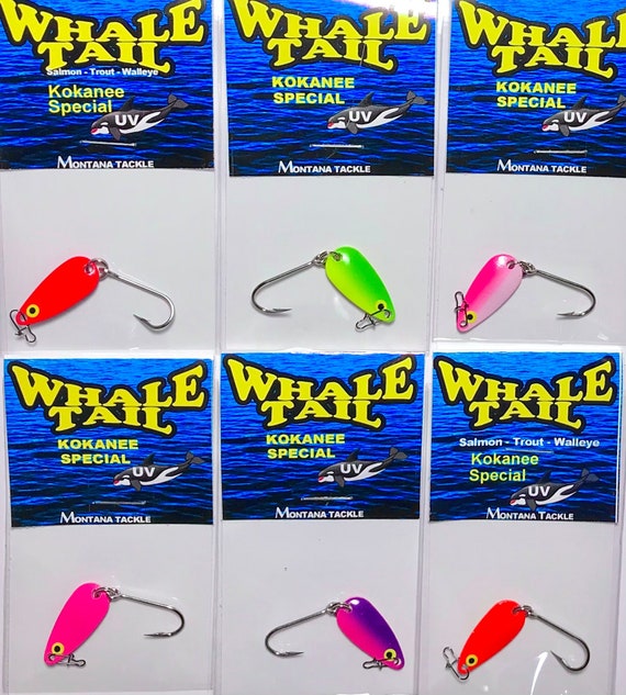 Montana Tackle Kokanee Salmon Micro-spoons 6: WHALE TAIL Size 1